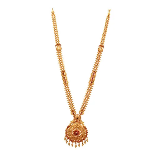 Traditional gold deals long necklace designs